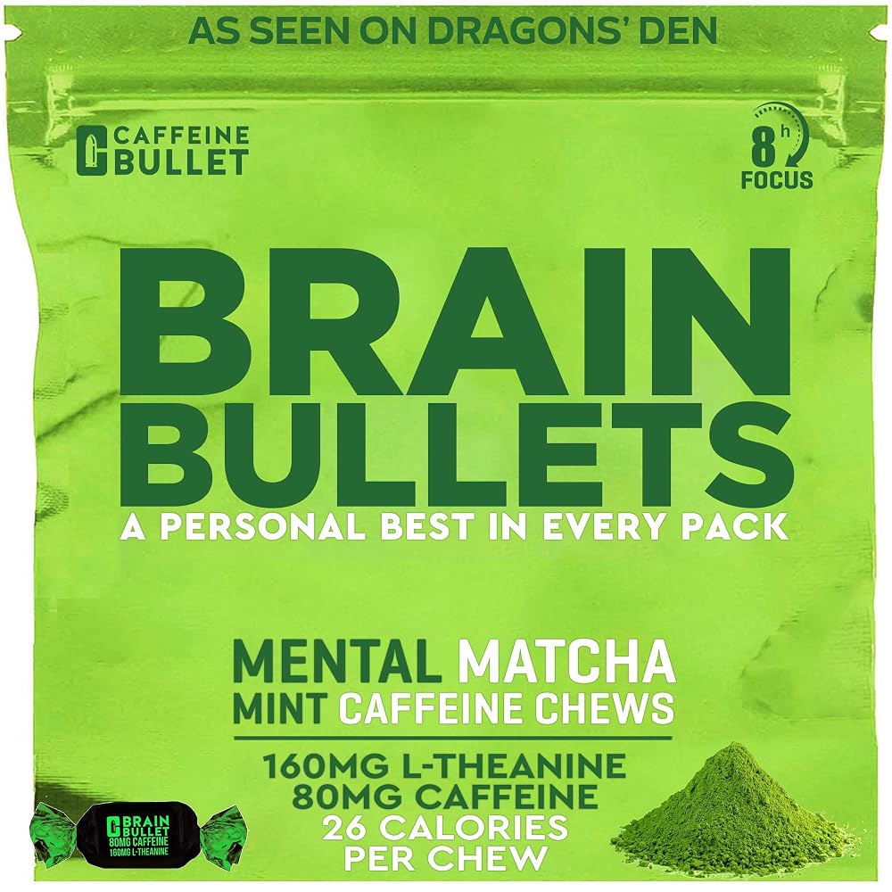Caffeine Bullet 80mg Caffeine & 160mg L-Theanine Focus Chews - 16 Count