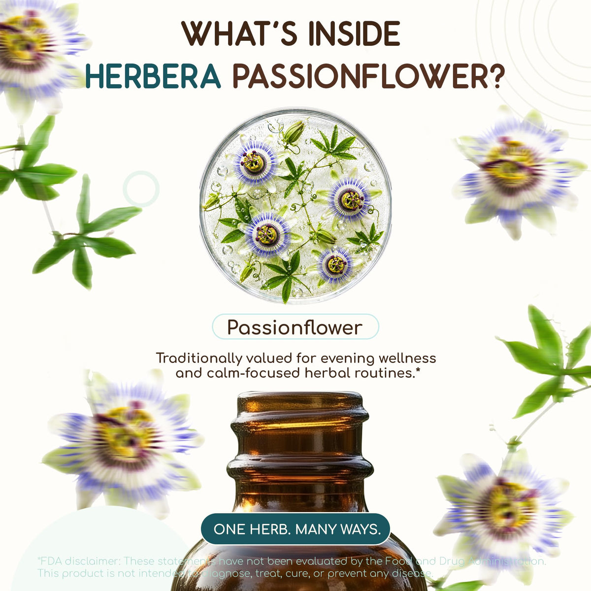 HerbEra Passionflower Alcohol-Free Herbal Extract Tincture