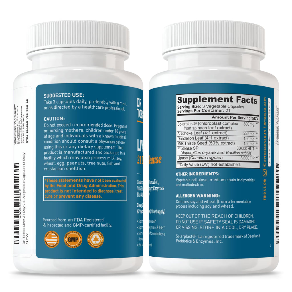 Dr. Tobias Liver 21 Day Cleanse - 63 Vegetarian Capsules - image 6