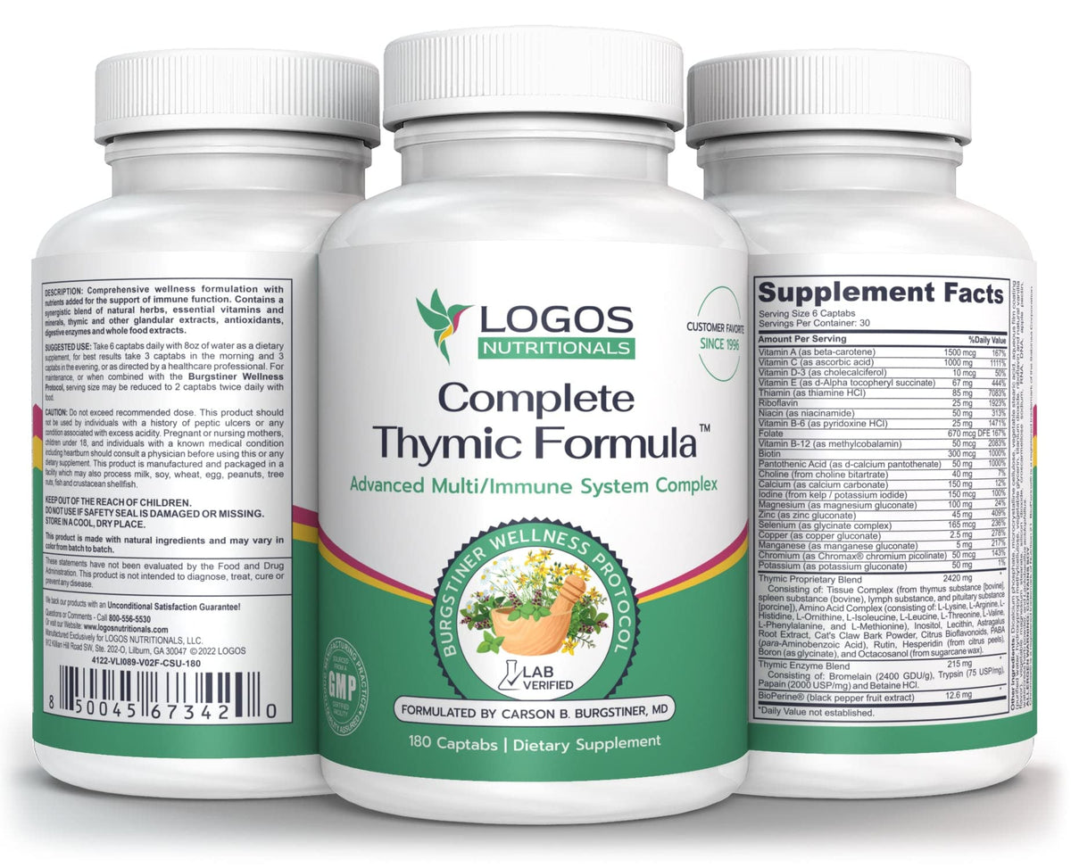 logos nutritionals Complete Thymic Formula Multivitamin - 180 Capsules