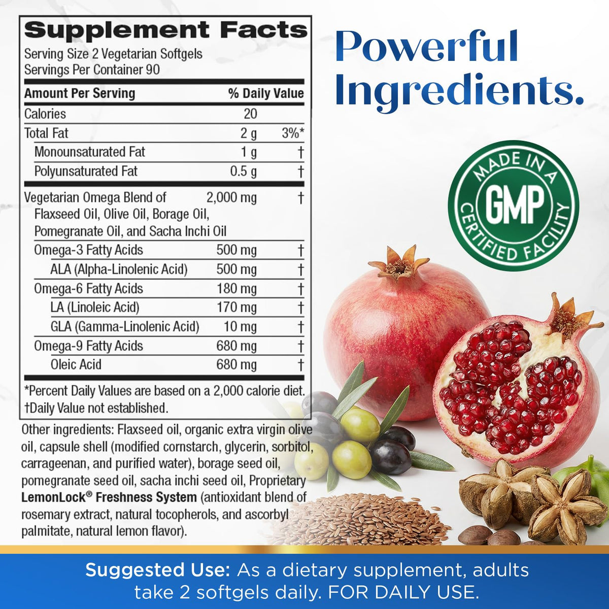 Purity Products Vegan Omega 3 6 9 Essential Fatty Acid Complex - 180 Softgels - image 2