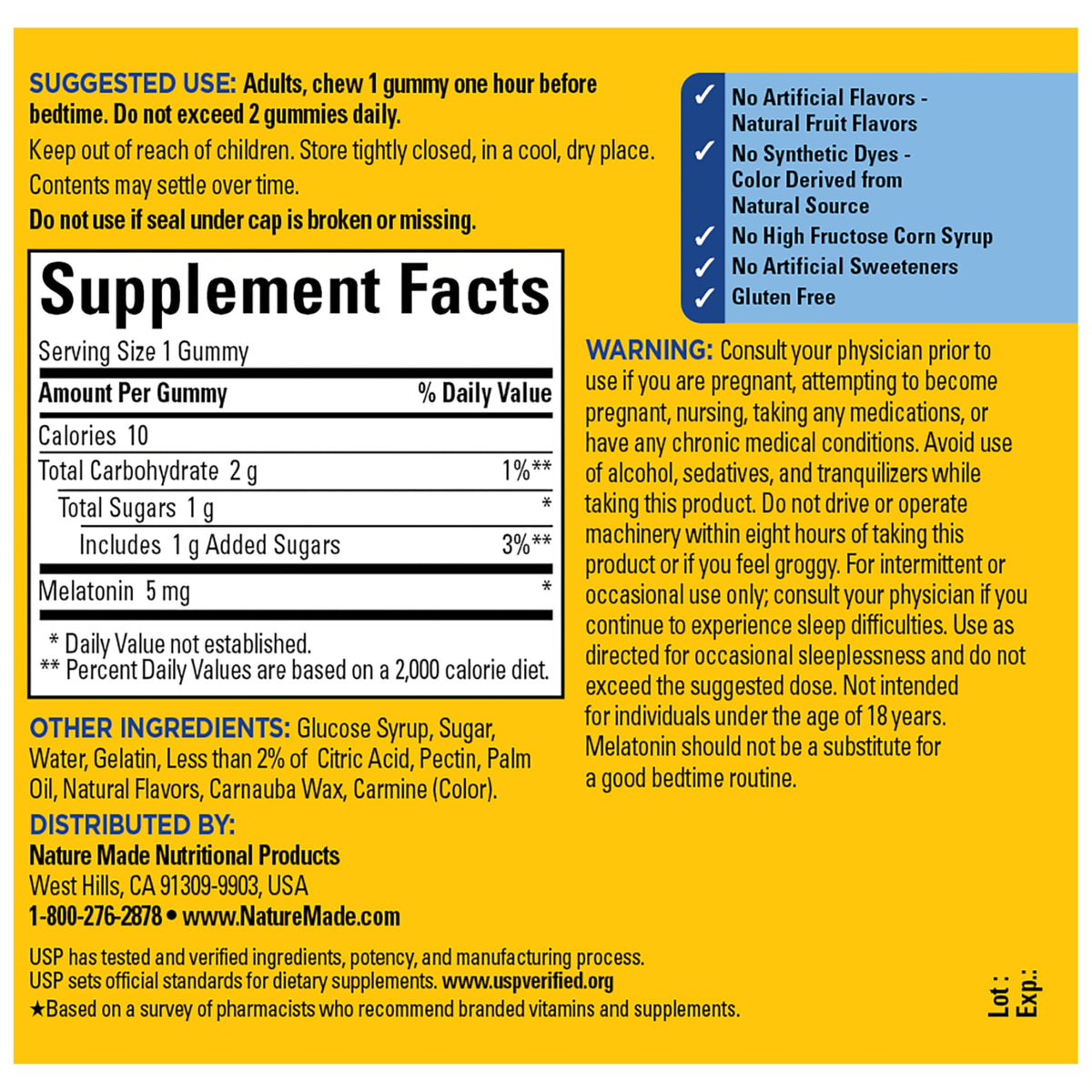 Nature Made Melatonin 5mg Sleep Gummies - 70 Gummies - image 6