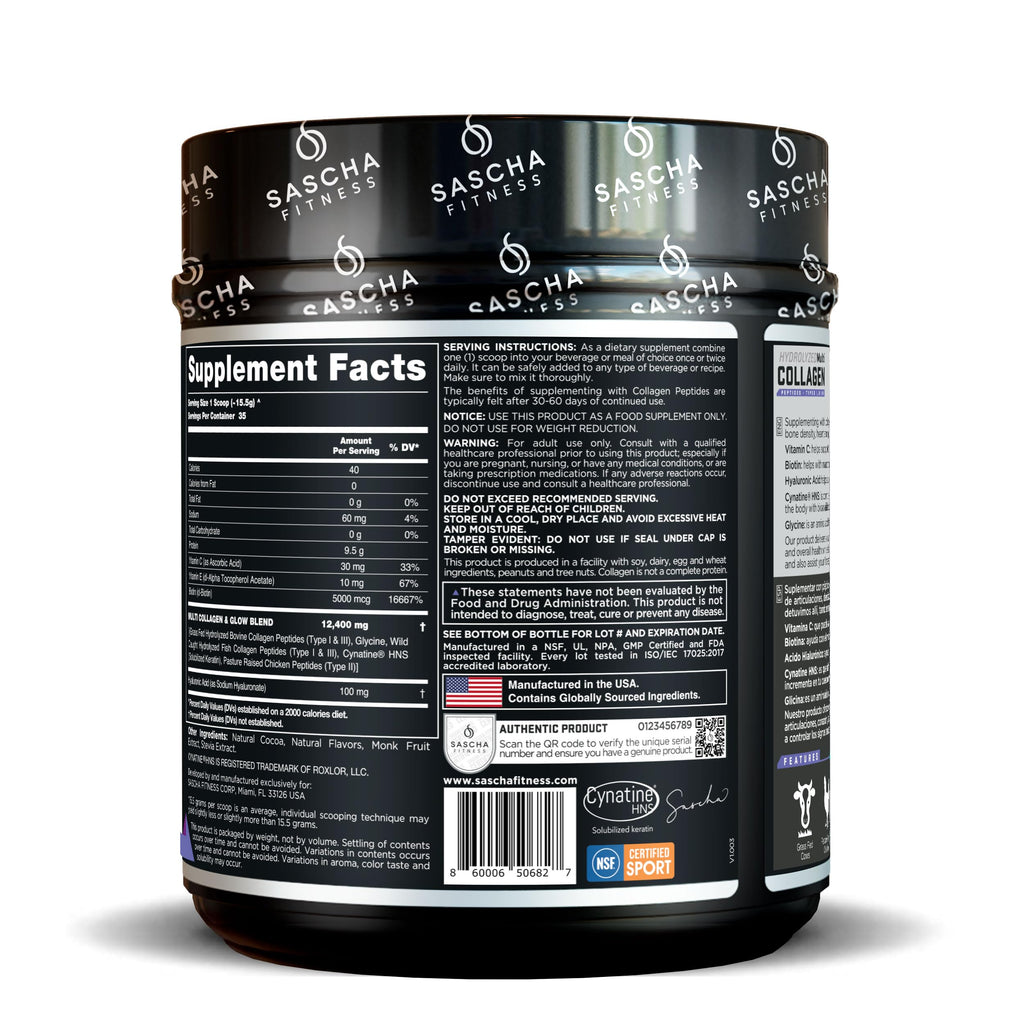SASCHA FITNESS Hydrolyzed Multi Collagen Peptides Tipes 1,2 & 3