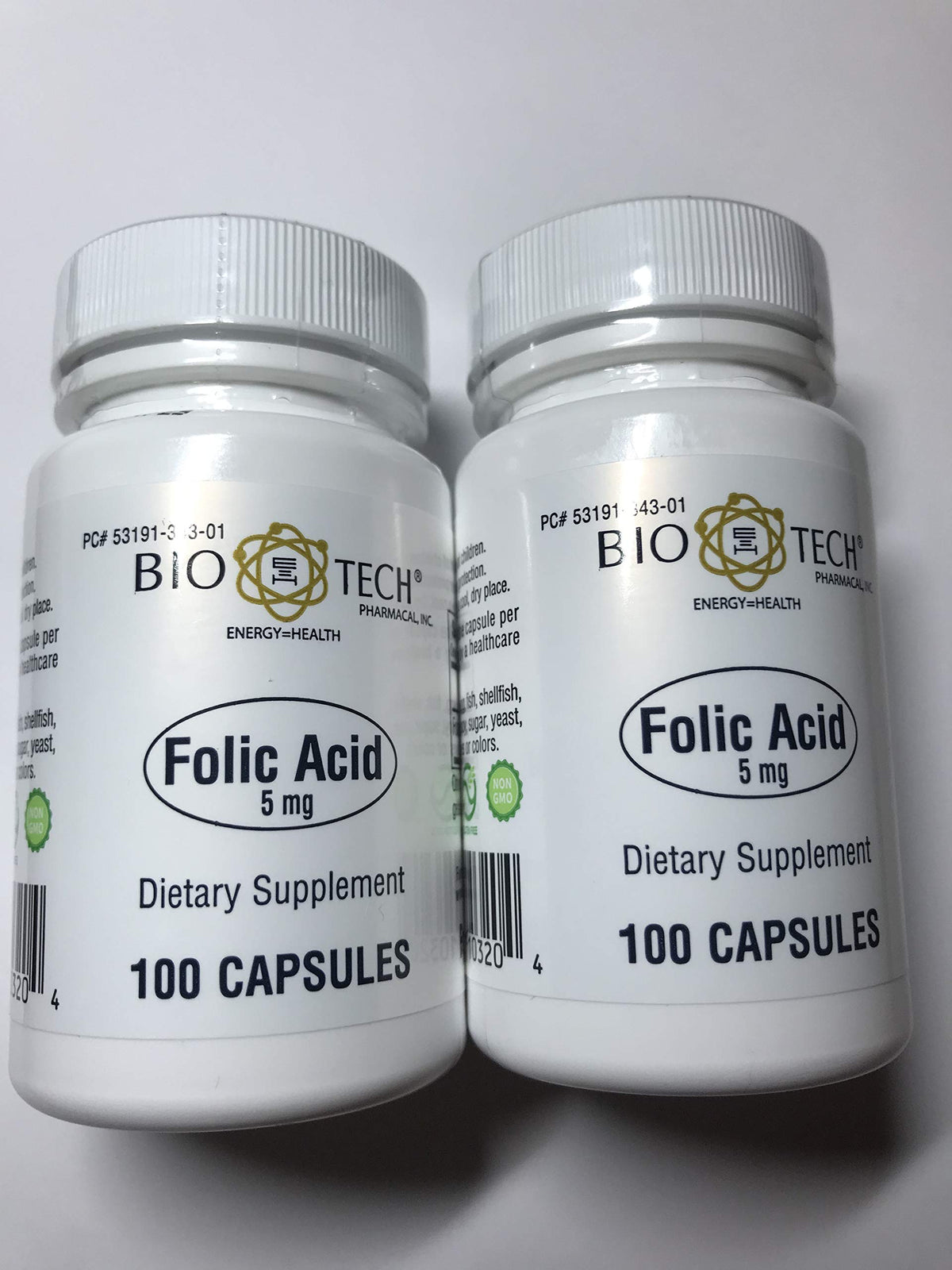 Bio-Tech Pharmacal Folic Acid 5mg - 200 Capsules