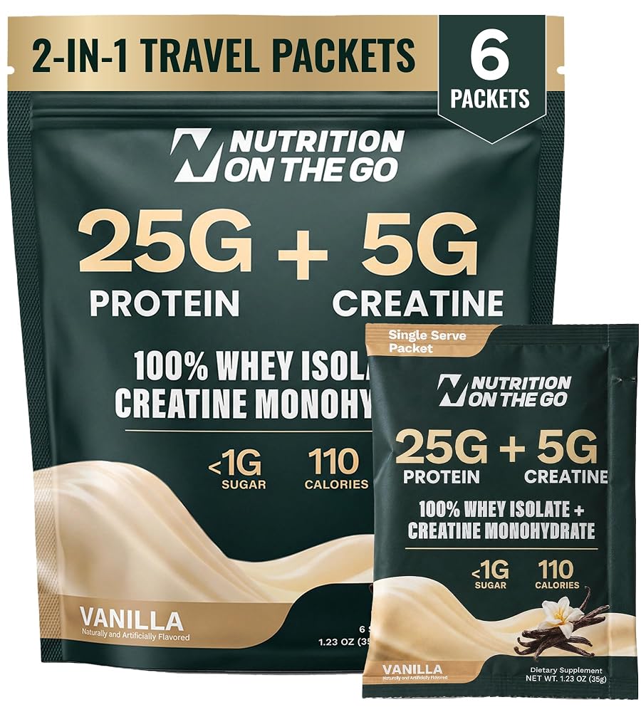Nutrition On The Go 2-in-1 Whey Protein Isolate + Creatine Travel