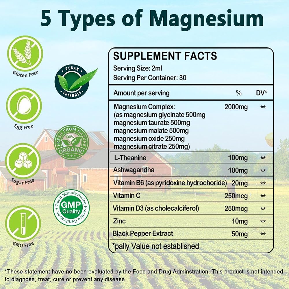 AMENQ hHEALTH Liquid Magnesium Supplement