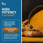 Dr. Tobias Turmeric Curcumin 1500 mg with BioPerine - 120 Capsules - image 3