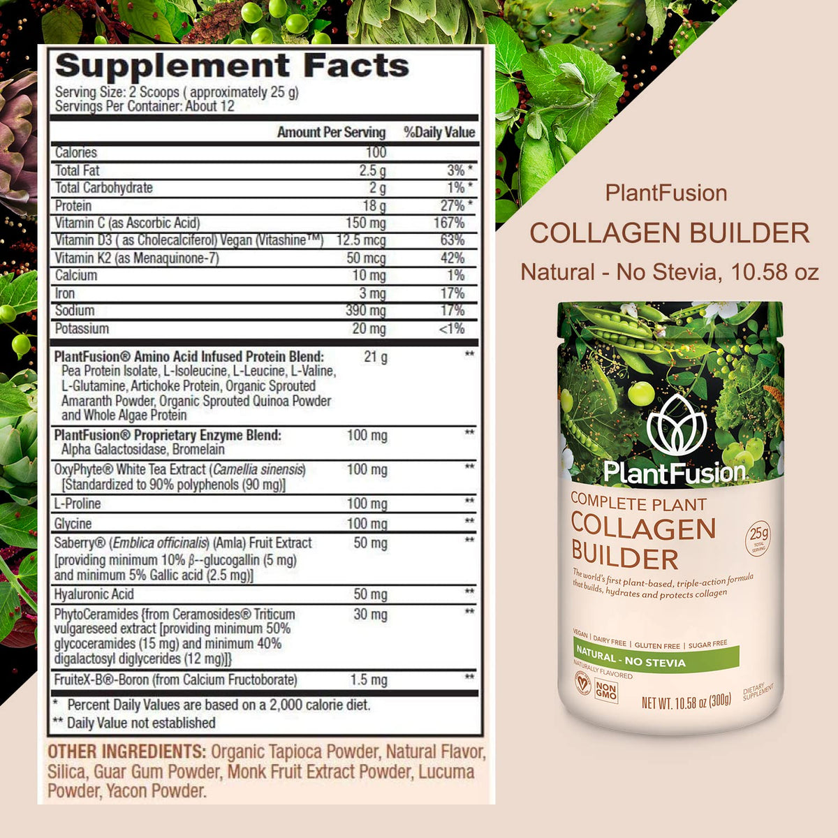 PlantFusion Vegan Collagen Powder - 10.58 oz - image 4