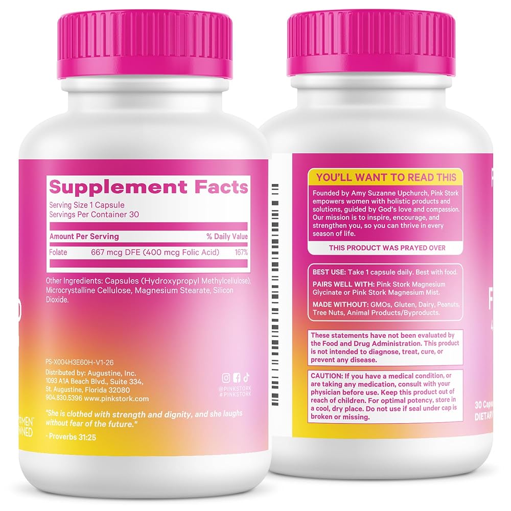 Pink Stork Folic Acid Supplement for Women 400mcg - 30 Capsules - image 9