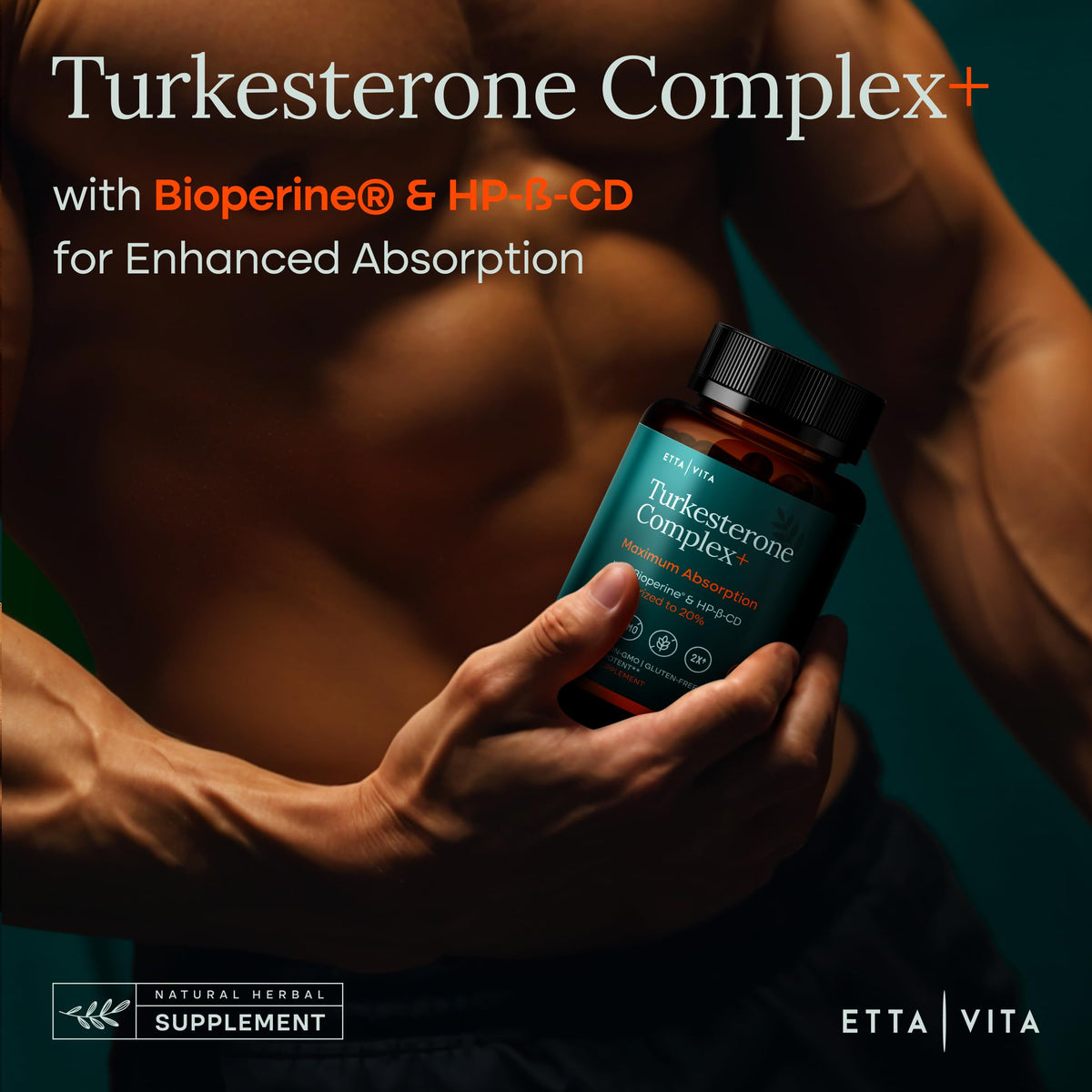 Etta Vita Turkesterone 500mg Supplement for Muscle Growth - 60 Capsules - image 5