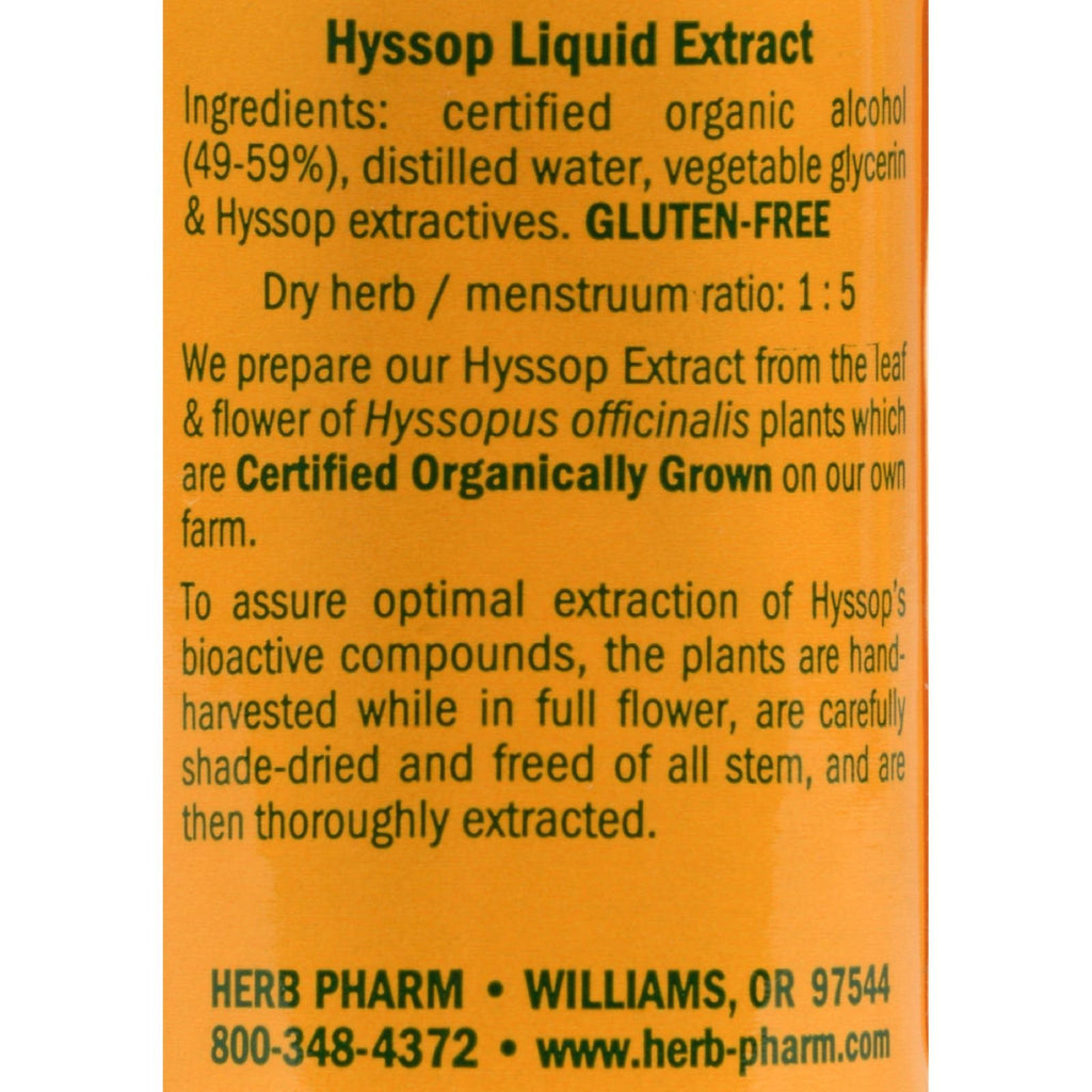 Herb Pharm Certified Organic Hyssop Liquid Extract - 1 Fl Oz - image 2