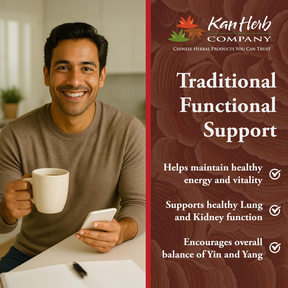 Kan Herbs Cordyceps Full-Spectrum Extract for Energy - 120 Tablets - image 5