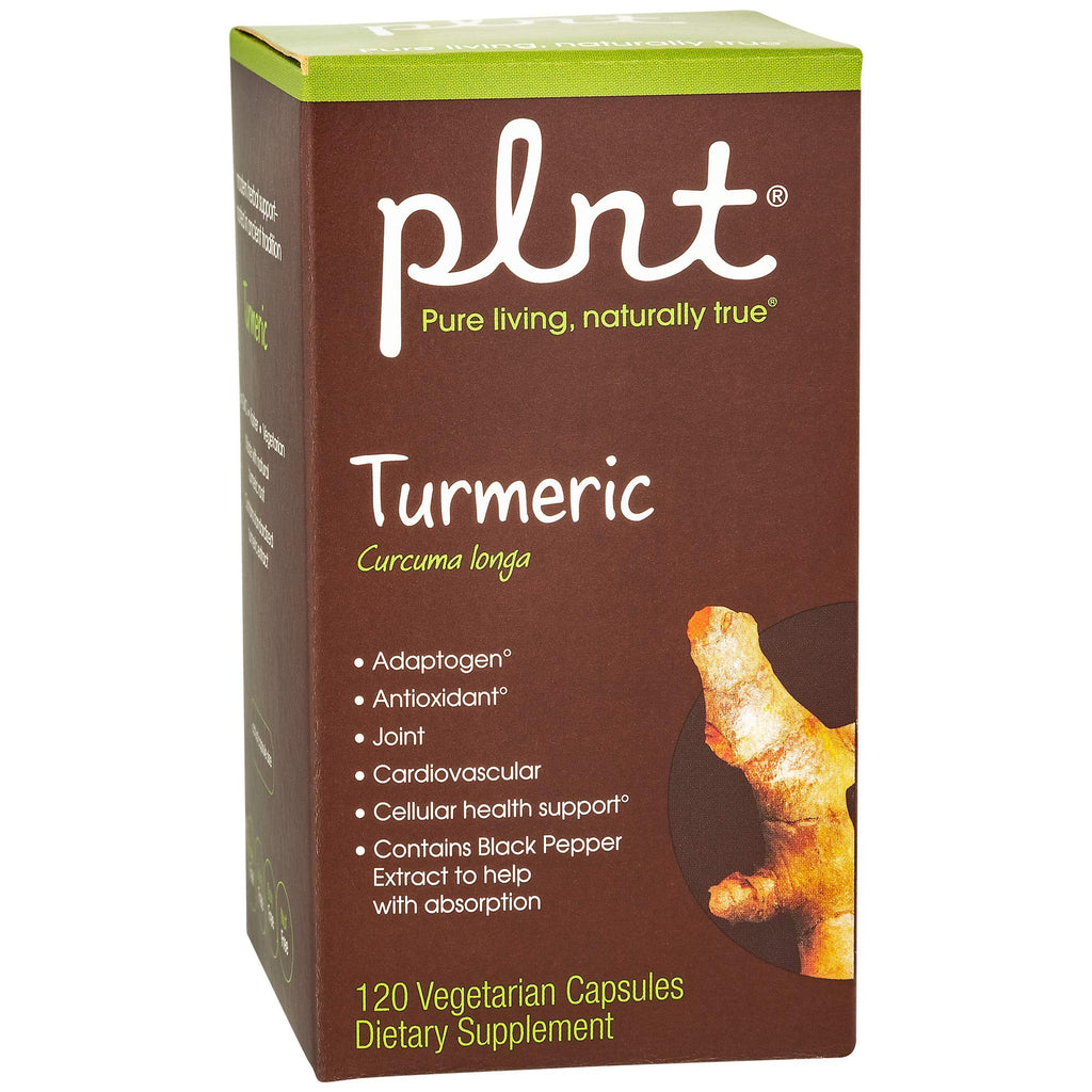 plnt Turmeric with Indian Turmeric Root Joint Support - 120 Vegetarian Capsules