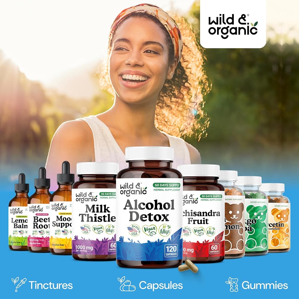 Wild & Organic Alcohol Detox Capsules - Liver & Kidney Support - 90 - image 6