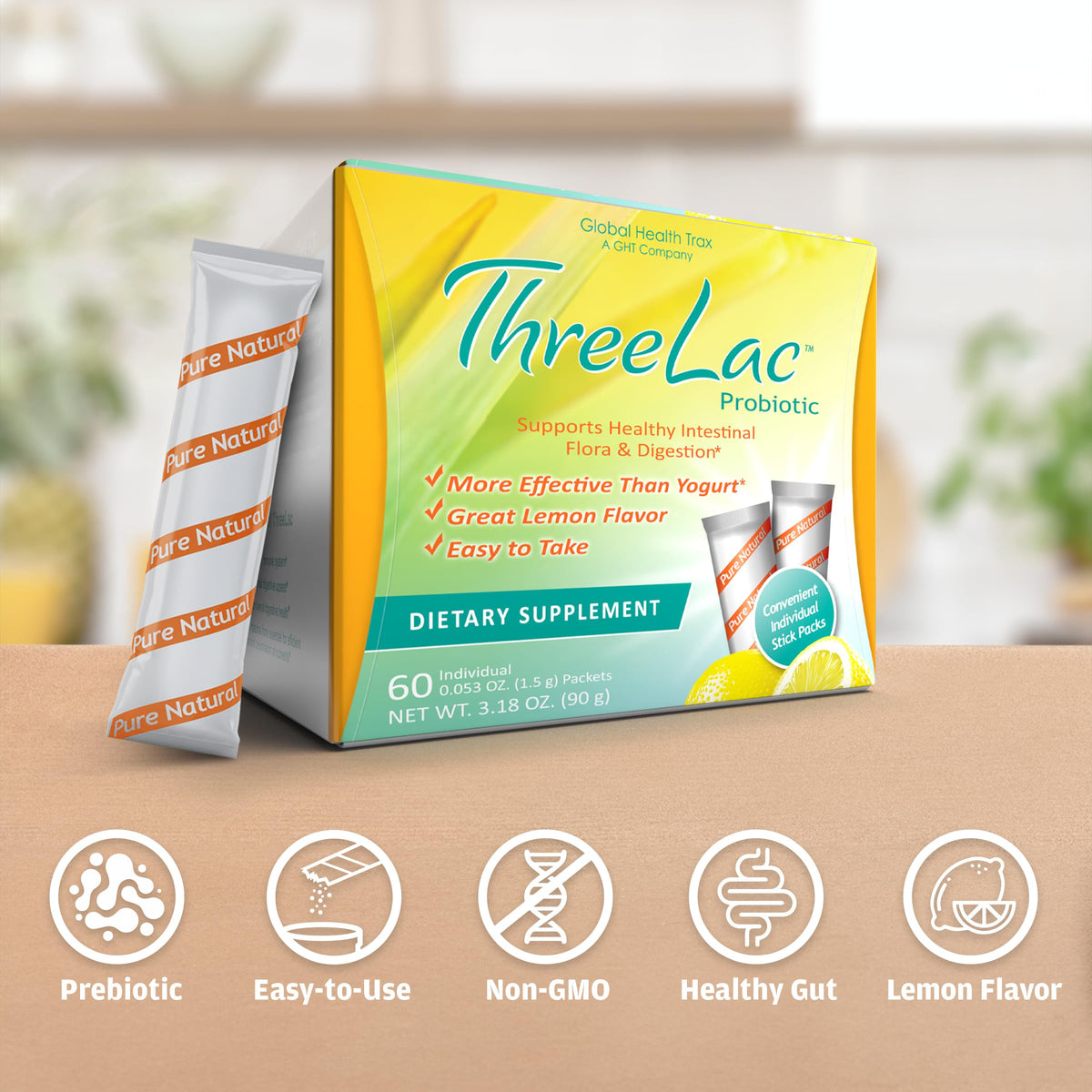 GHT Global Health Trax Global Health Trax GHT - ThreeLac Lemon
