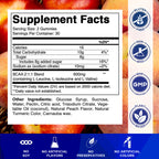 Vitamatic BCAA Gummies - Branch Chain Amino Acid Supplements - Peach