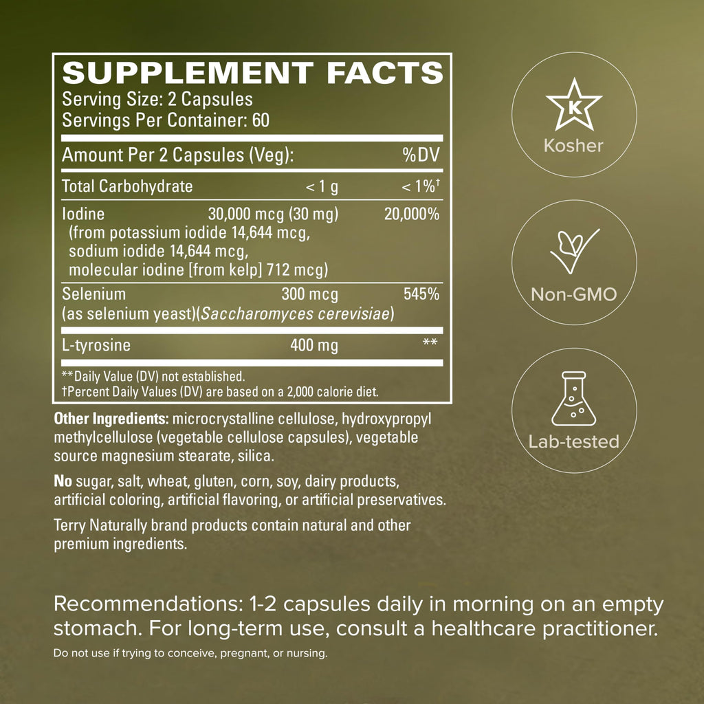 Terry Naturally Thyroid Care Plus - Thyroid Health Supplement