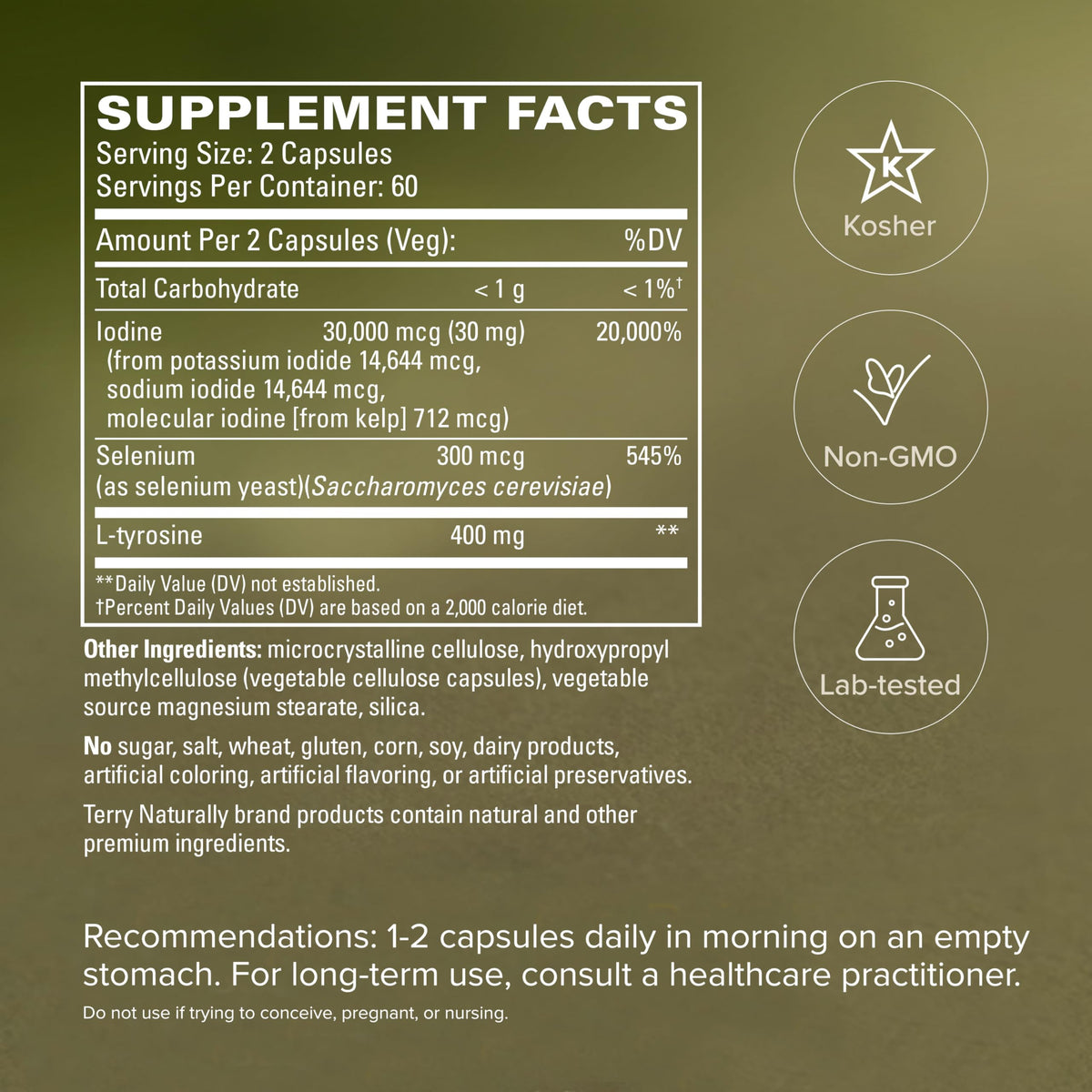 Terry Naturally Thyroid Care Plus - Thyroid Health Supplement