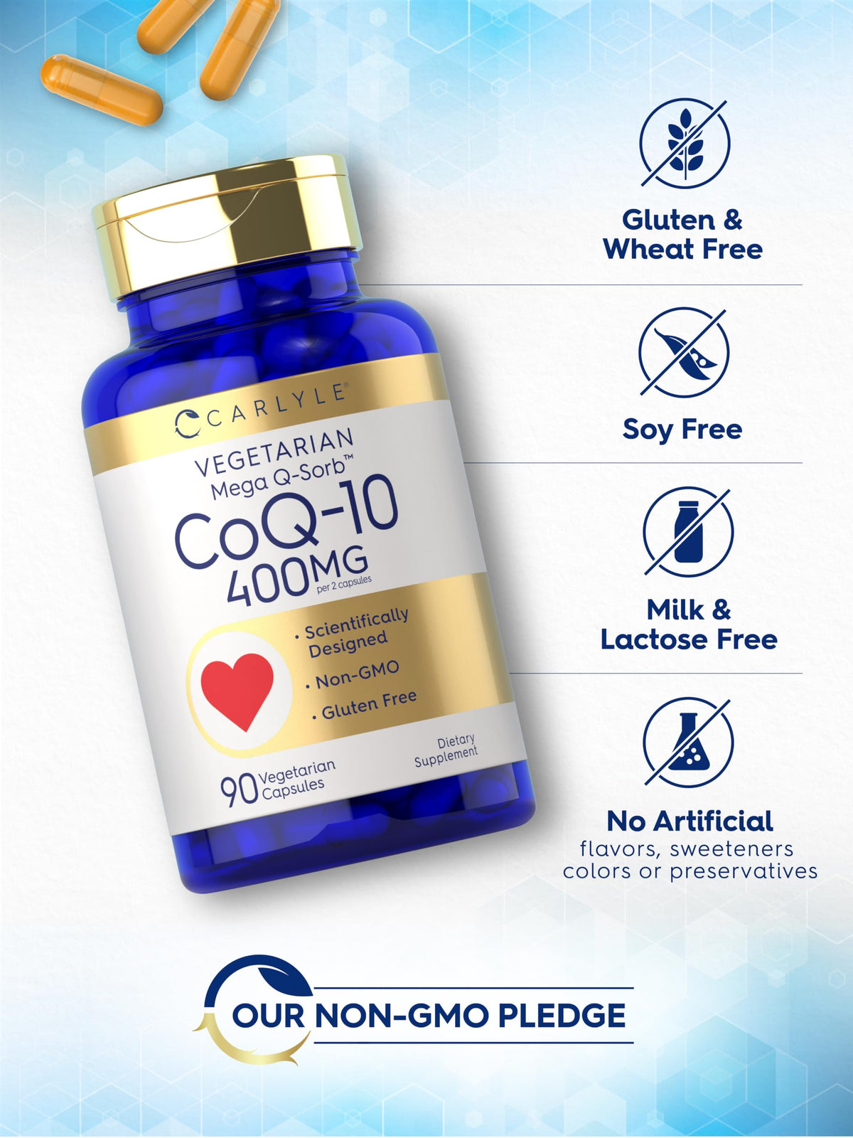 Carlyle CoQ10 400mg Coenzyme Q10 - 90 Vegetarian Capsules - image 5