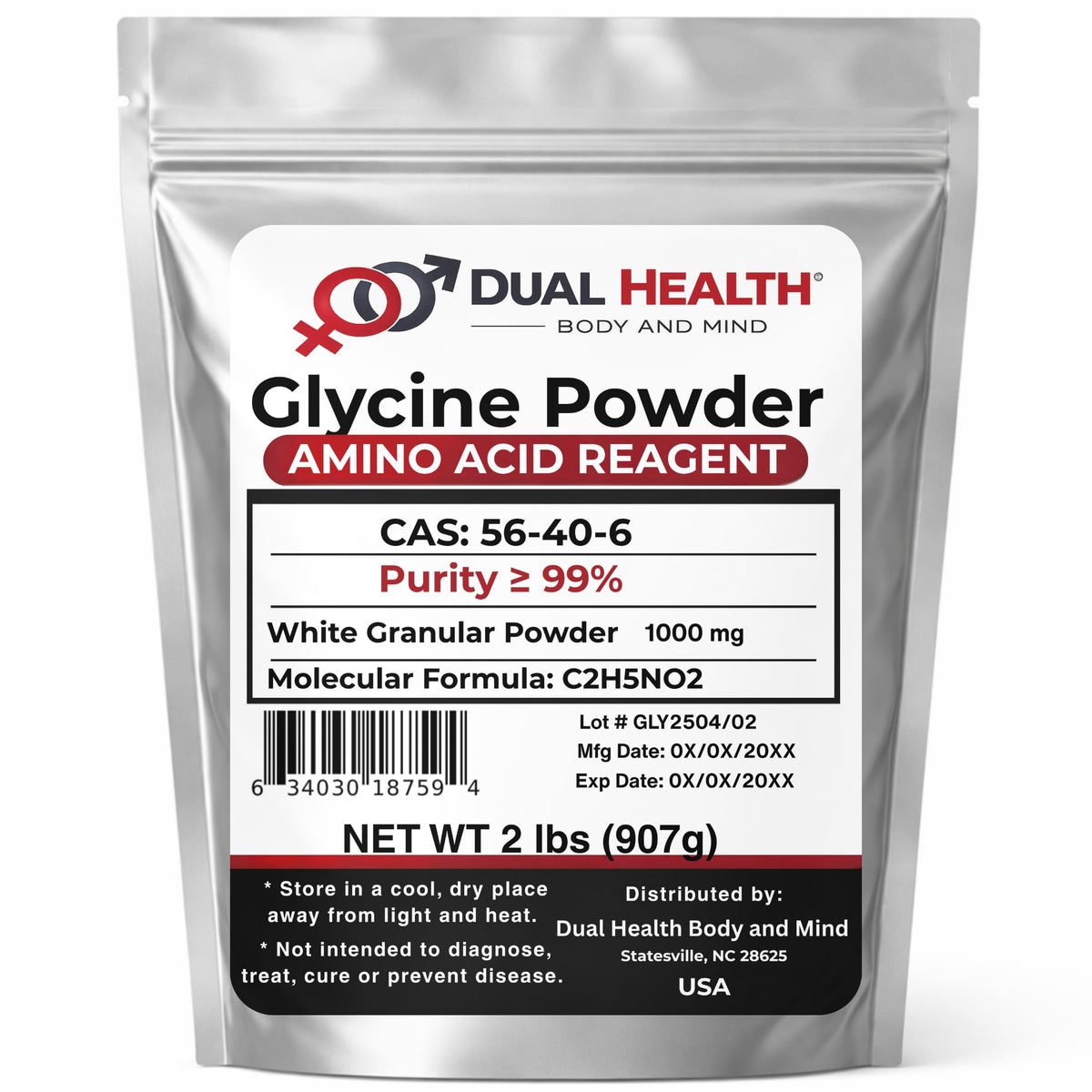 Dual Health Body & Mind Glycine - for Research Use Only