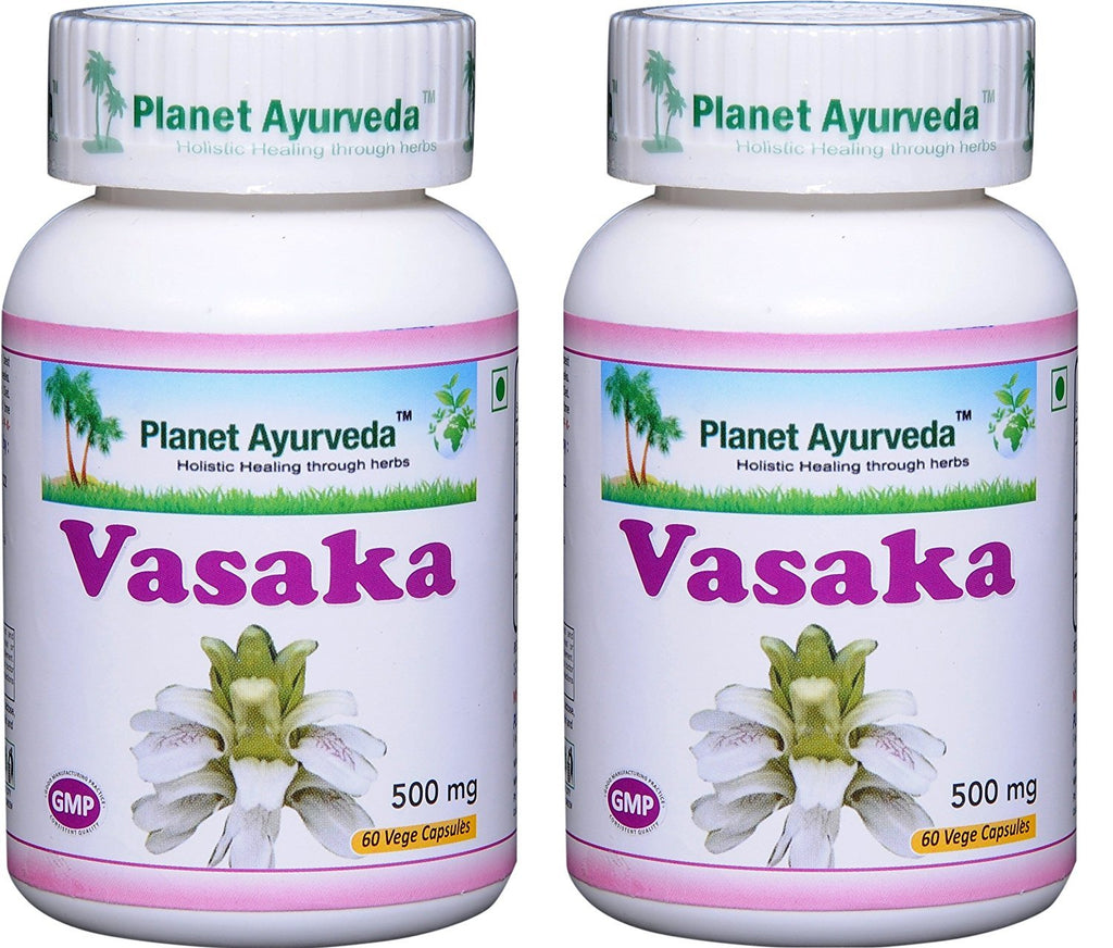 Planet Ayurveda Vasaka Herbal Extract 500mg - 120 Capsules