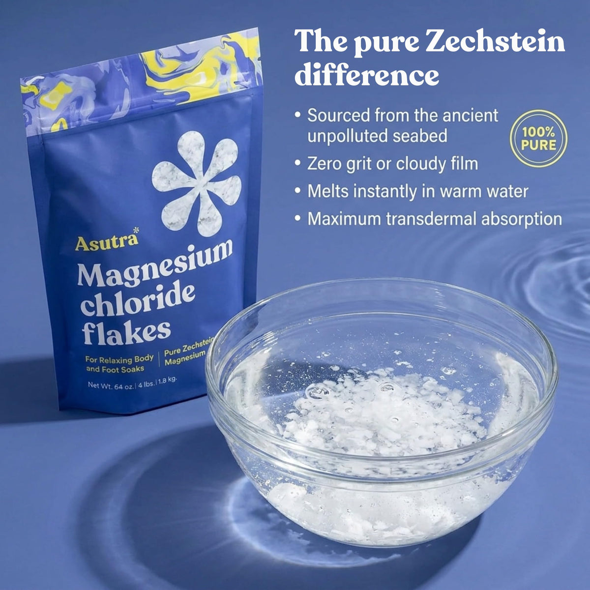 Asutra Magnesium Chloride Flakes for Bath