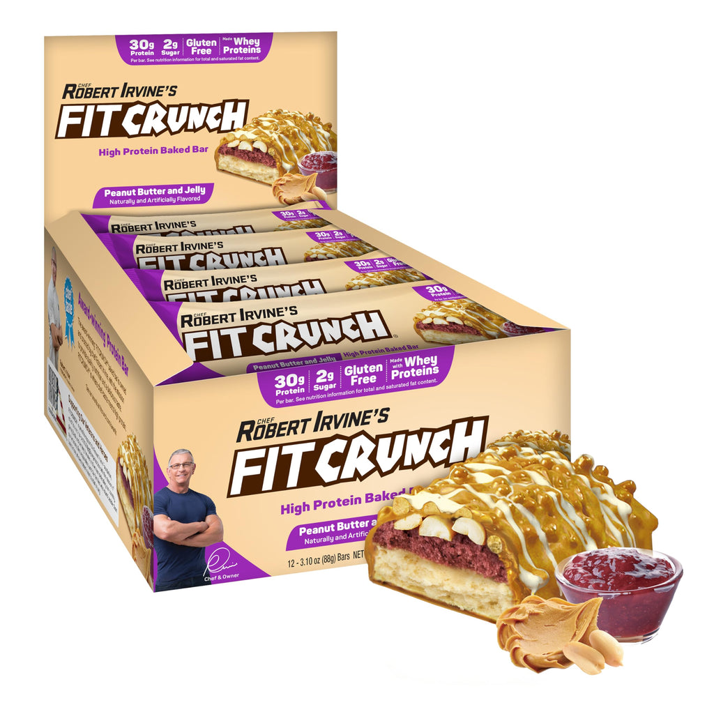 Fit Crunch Protein Bar Peanut Butter and Jelly 30g - 12 Bars