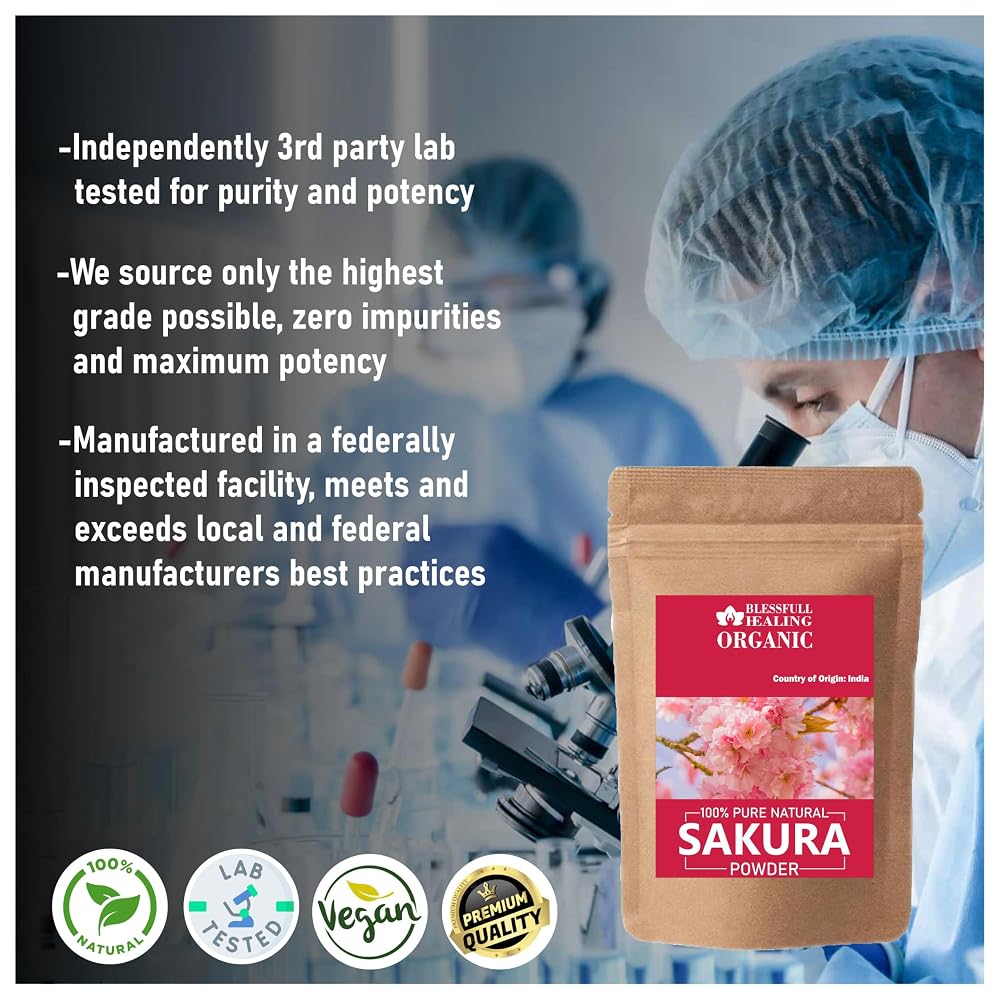 Blessfull Healing Organic Sakura Powder 100% Pure Natural 200 Gram /