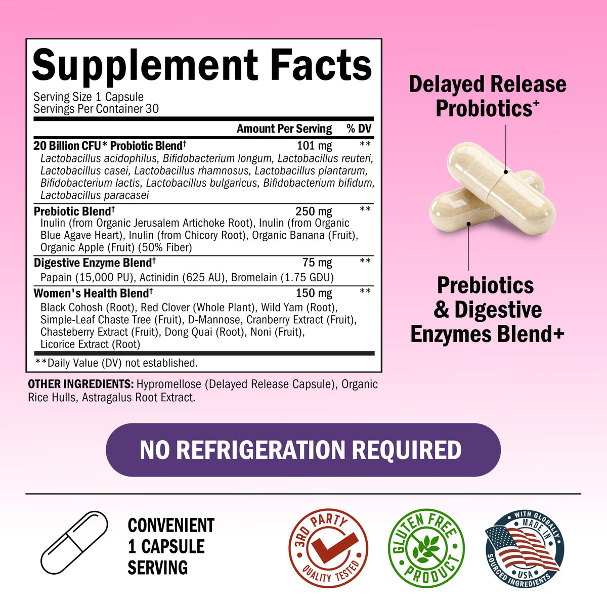 BioSchwartz Prebiotics and Probiotics for Women - for Gut