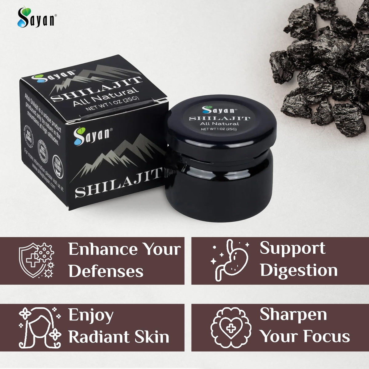 Sayan Pure Authentic Altai Shilajit