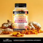 BioSchwartz Turmeric Curcumin with Ginger Gummies - 120 Count - image 4