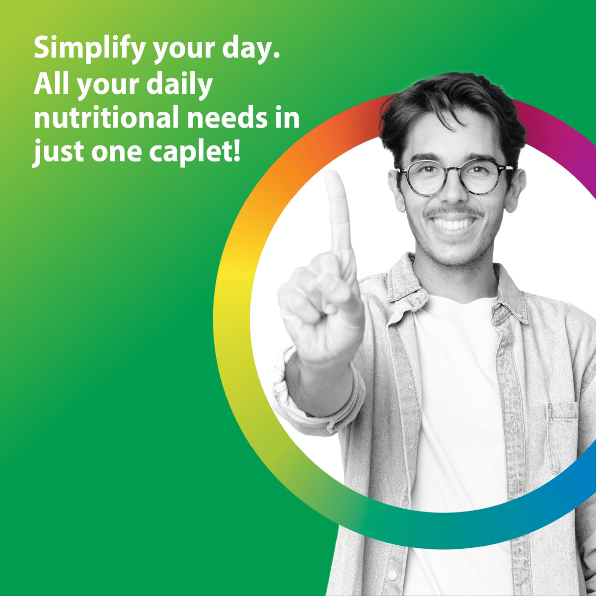 Rainbow Light Men's Multivitamin One+ - 150 Caplets - image 3