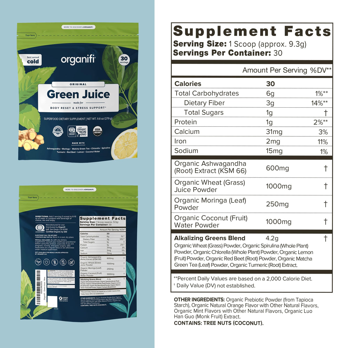 Organifi Green Juice Powder for Energy & Wellness - 3 Pack - image 3