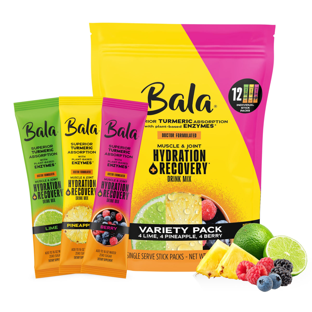 BALA Enzyme Hydration & Sugar-Free Drink Mix - Turmeric