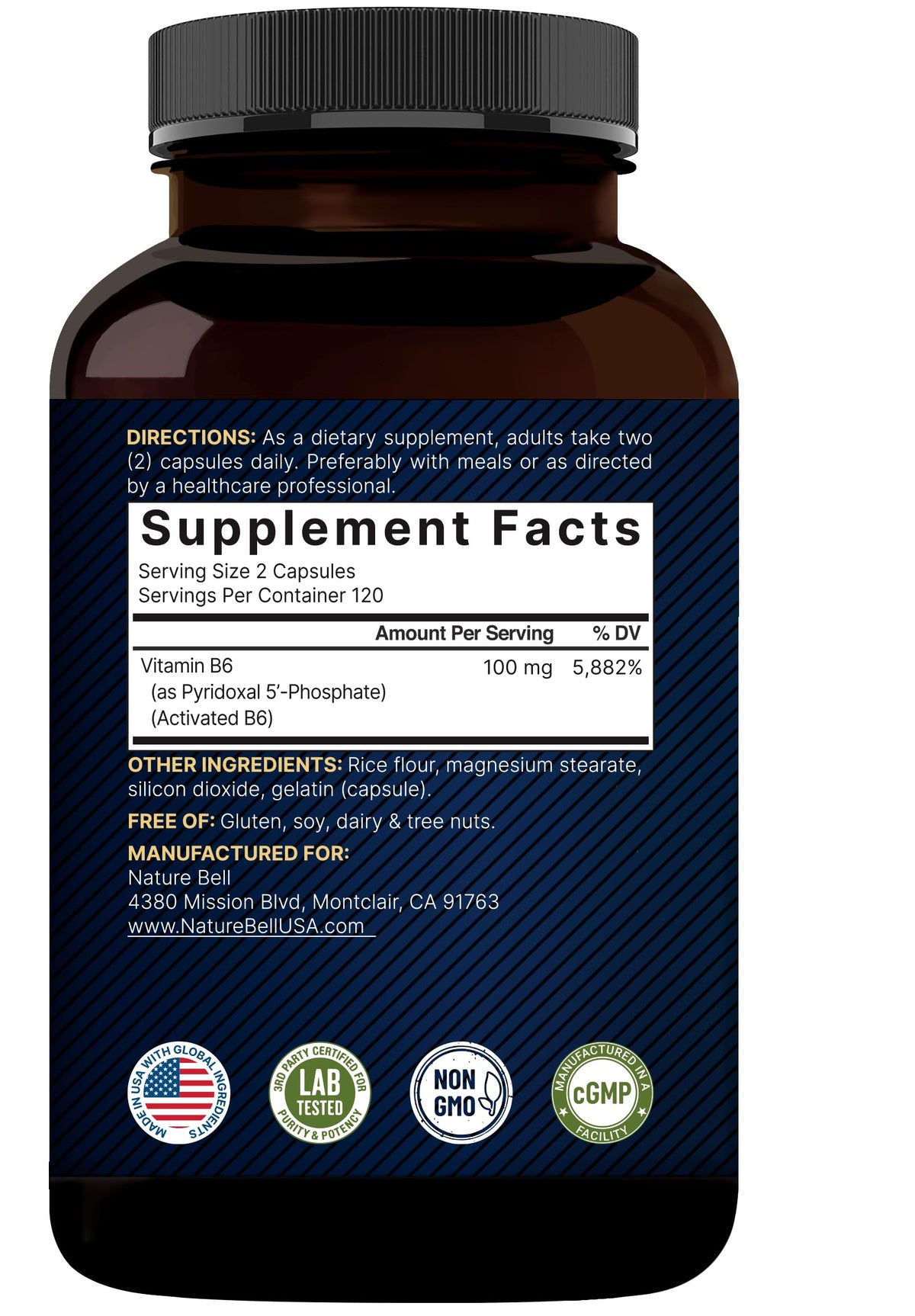 NatureBell P5P Vitamin B6 100mg Brain & Memory Support - 240 Capsules - image 7
