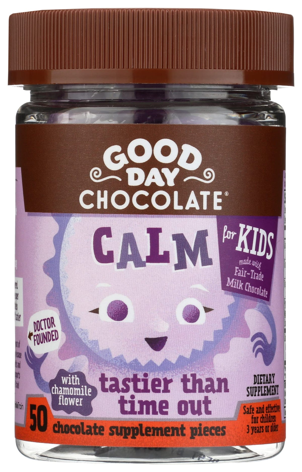 Good Day Chocolate Calmative for Kids Supplement - 50 Gummies