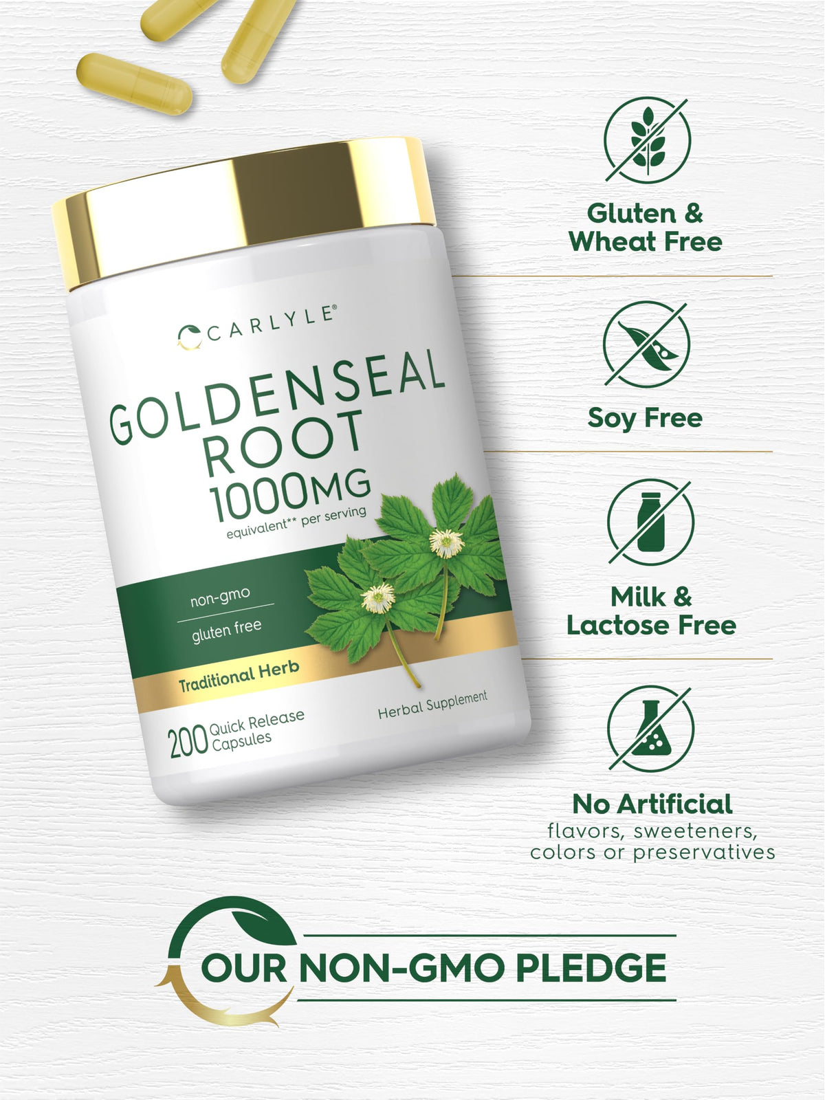 Carlyle Goldenseal Root Capsules - 200 Count - image 5