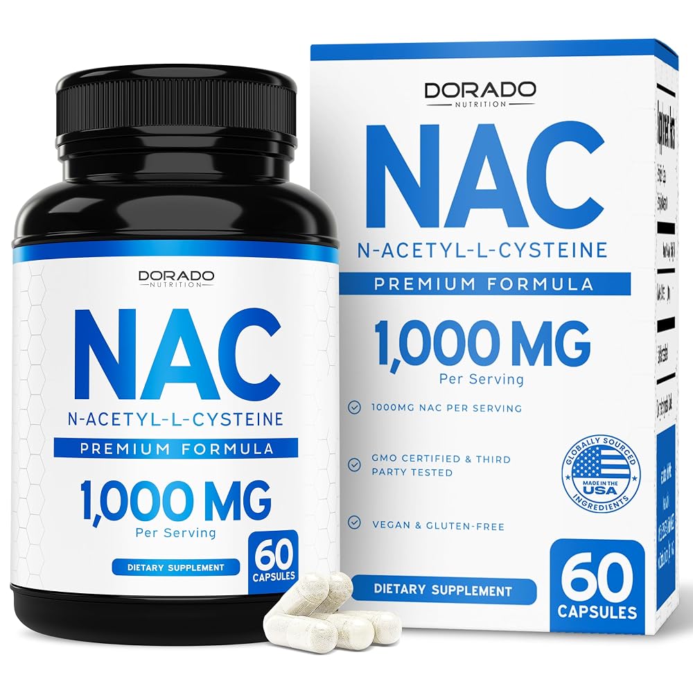 DORADO NUTRITION NAC N-Acetyl Cysteine 1000mg - 60 Vegan Capsules