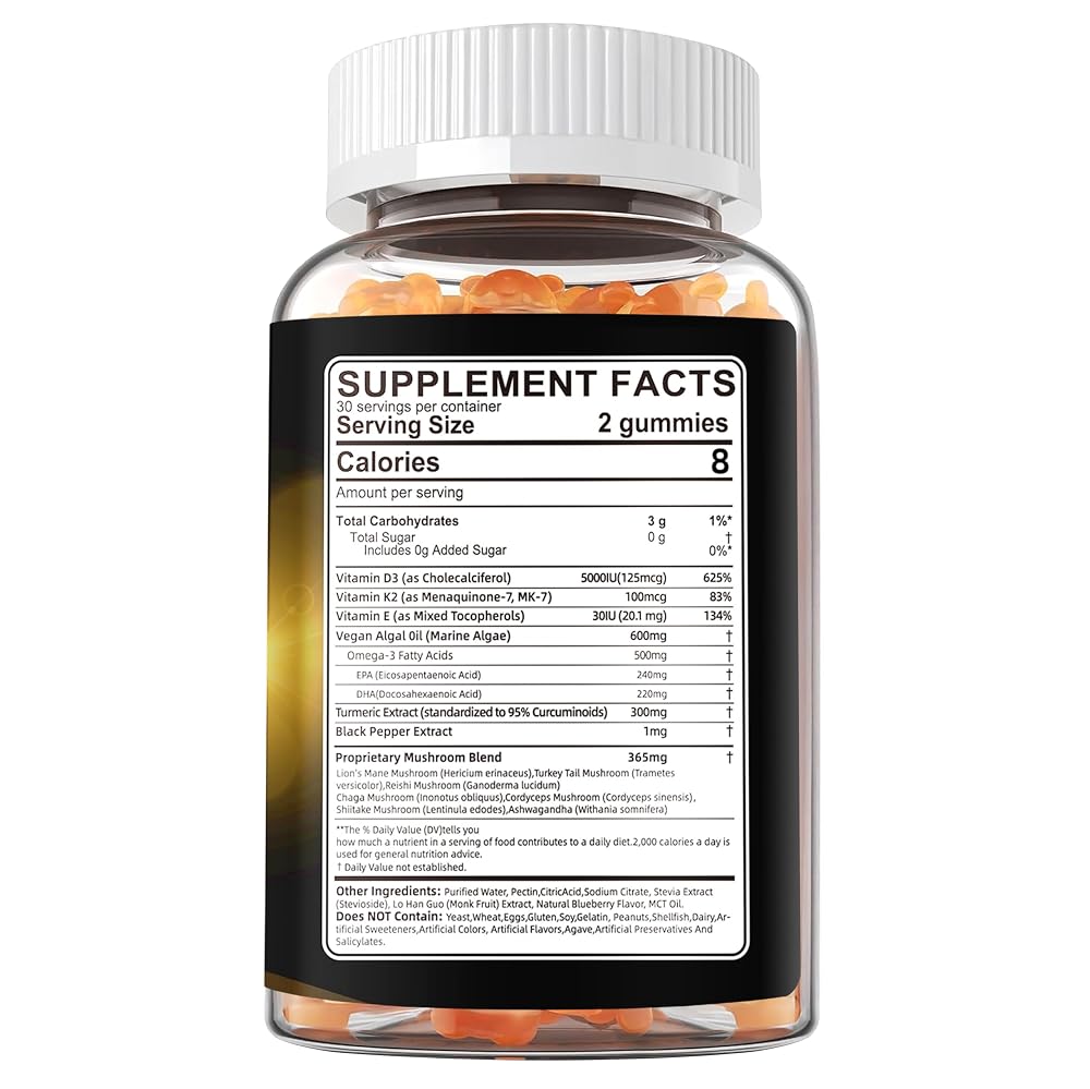 Lerinettia Vitamin D3 5000 IU + K2 Gummies - 60 Count - image 2