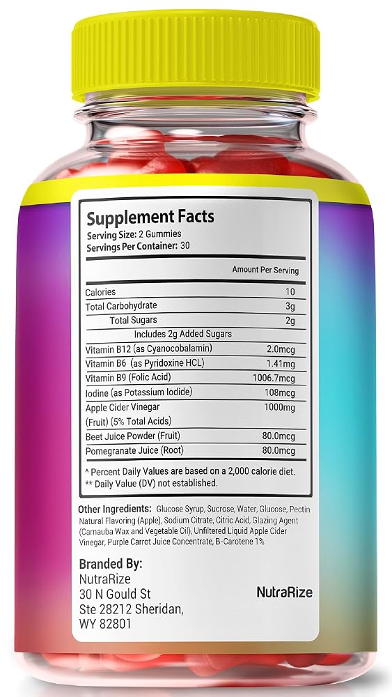 NutraRize Baja Slim Keto ACV Gummies - 180 Gummies - image 2