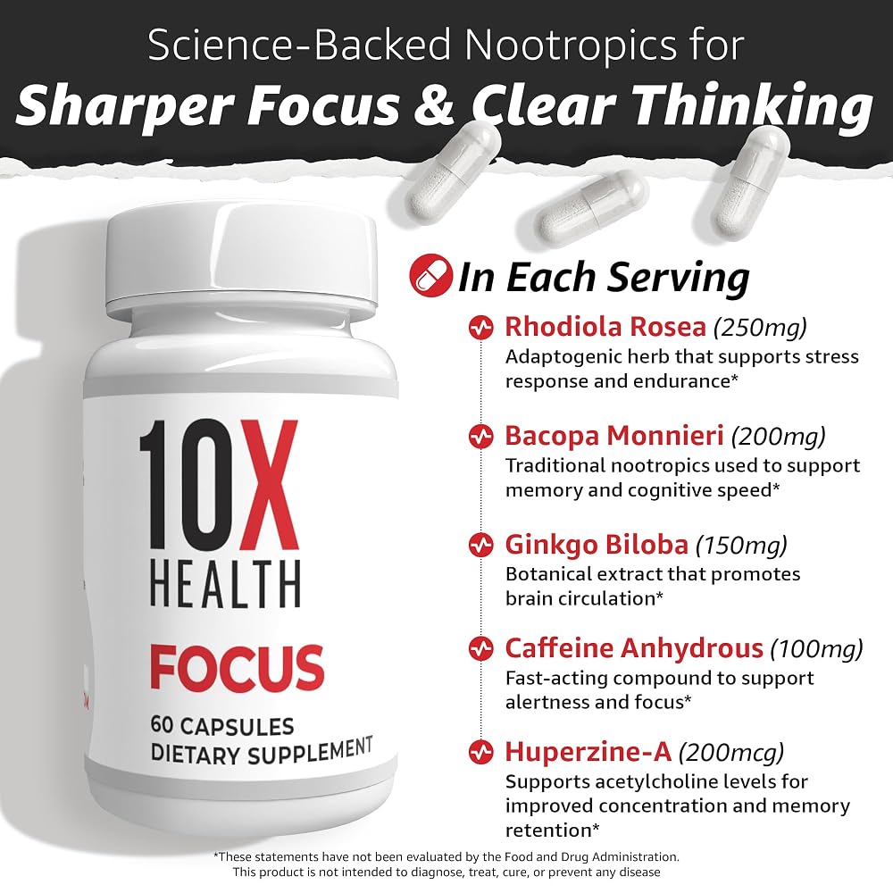 10X Health System Focus Supplement - 60 Capsules - image 4