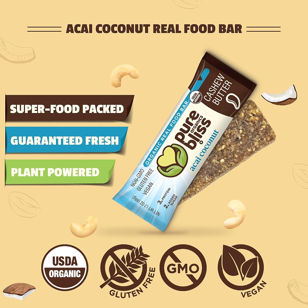 Pure Bliss Organics Acai Coconut Real Food Bar - 12 Pack - image 2
