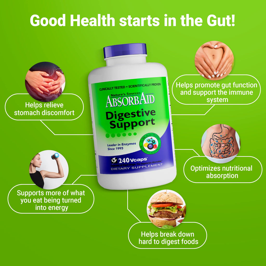 AbsorbAid Digestive Enzymes - 240 Vegetarian Capsules - image 6