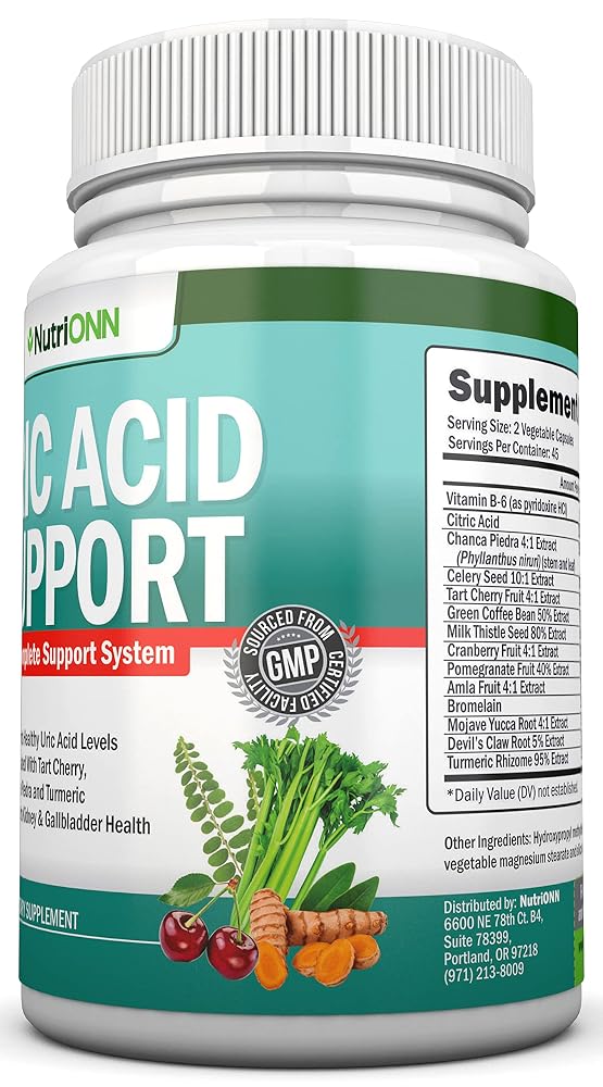 NutriONN Uric Acid Flush Herbal Supplement - 90 Capsules - image 9