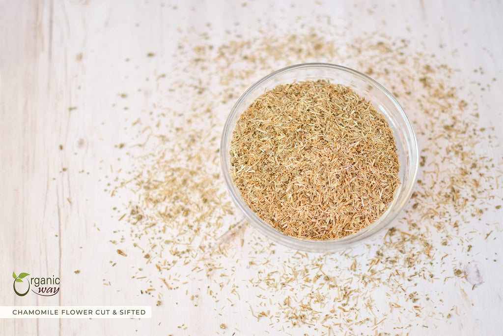 Organic Way Chamomile Flowers Cut & Sifted (Matricaria chamomilla)