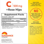 Sundance Vitamin C with Rose Hips 500mg - 90 Vegetarian Tablets - image 2