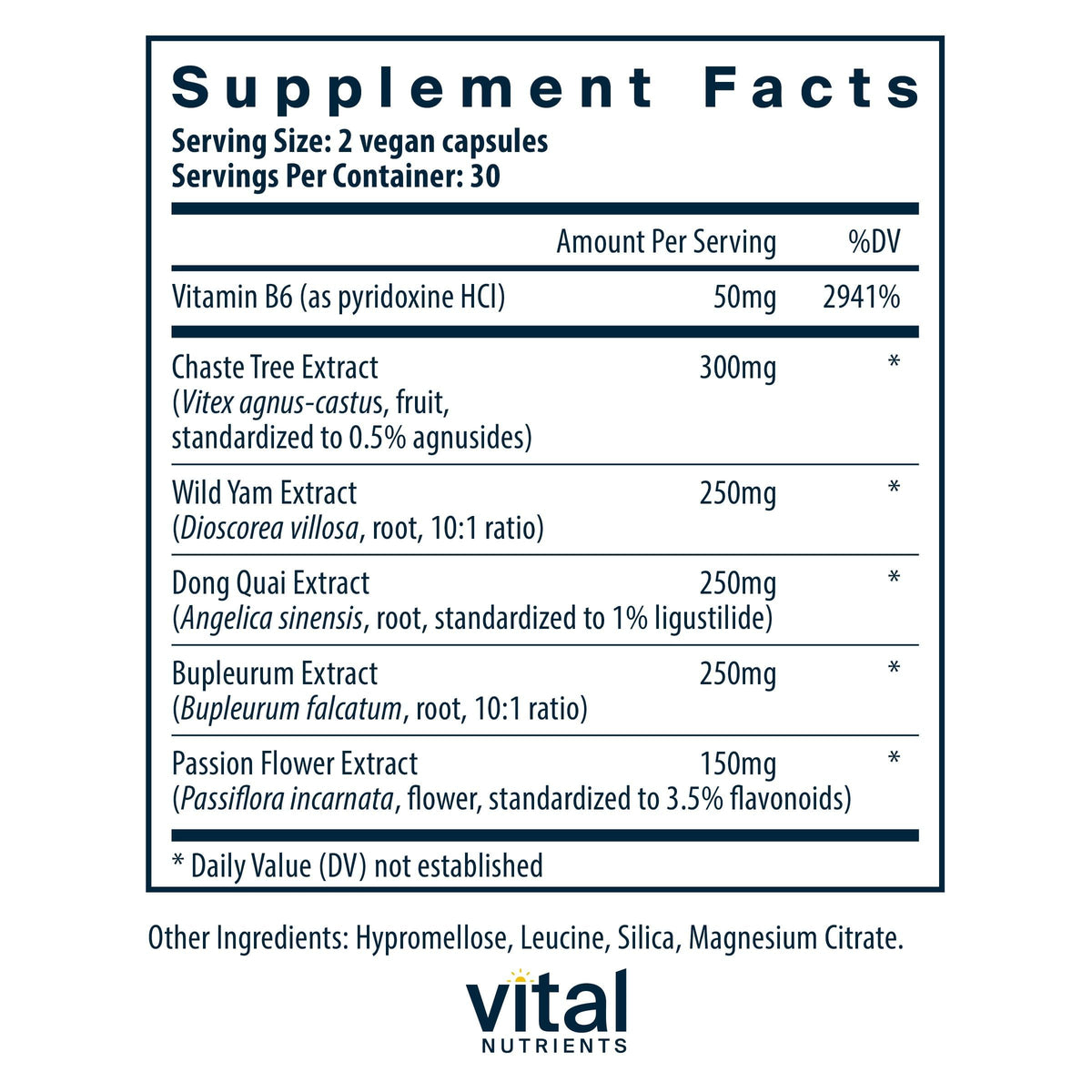 Vital Nutrients PMS Support - 60 Capsules - image 2