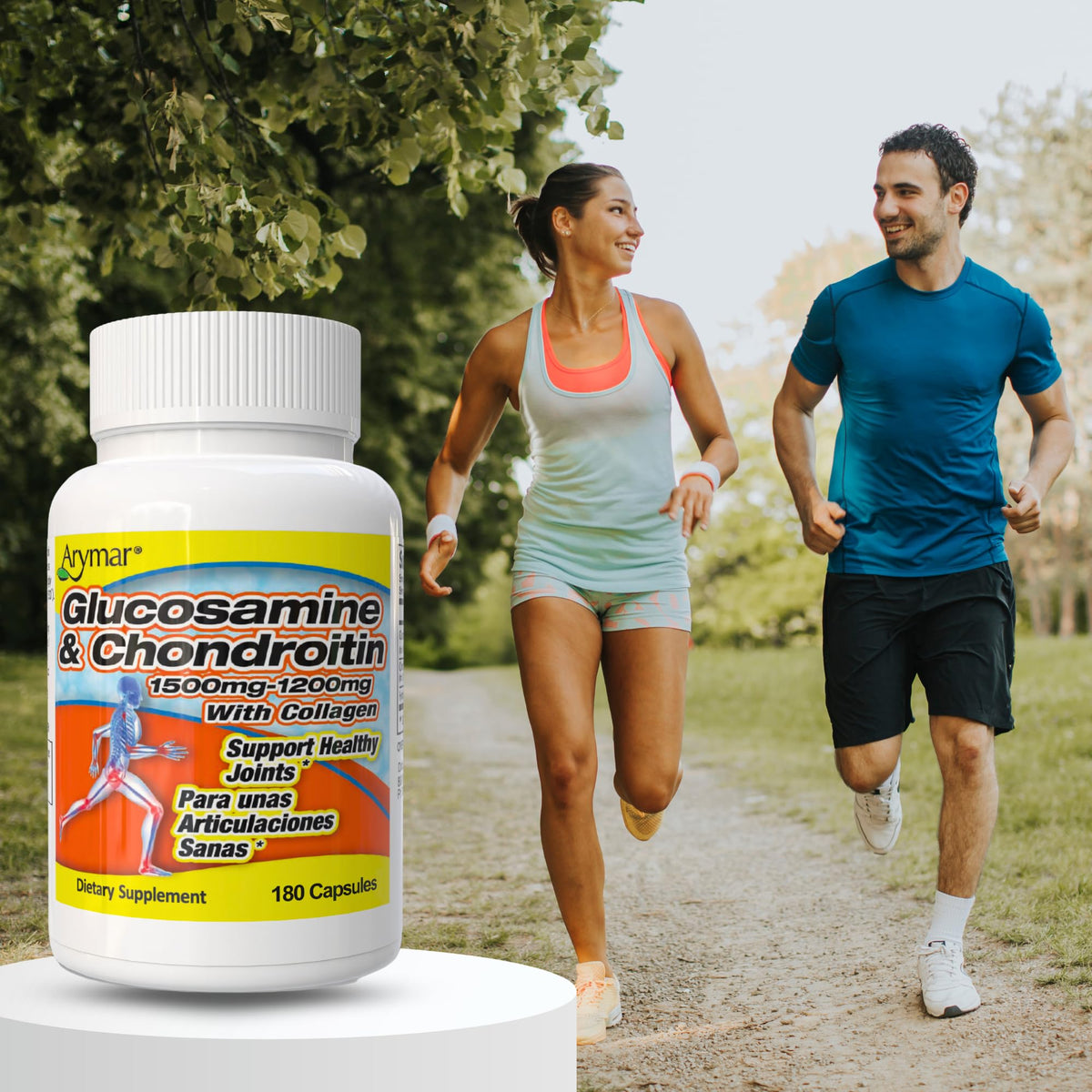 Arymar Glucosamine 1500mg & Chondroitin 1200mg with Collagen - 90 Capsules - image 4