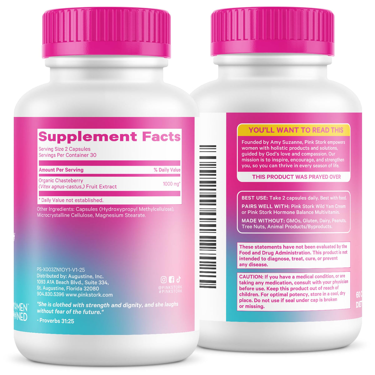 Pink Stork Organic Vitex 1000 mg - 60 Vegan Capsules - image 9