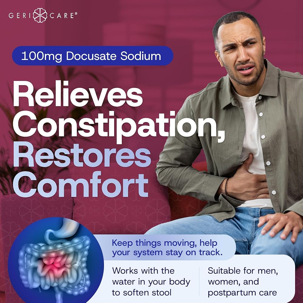 GeriCare Docusate Sodium 100mg Stool Softener - 100 Tablets - image 5